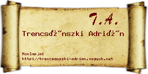 Trencsánszki Adrián névjegykártya