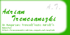 adrian trencsanszki business card